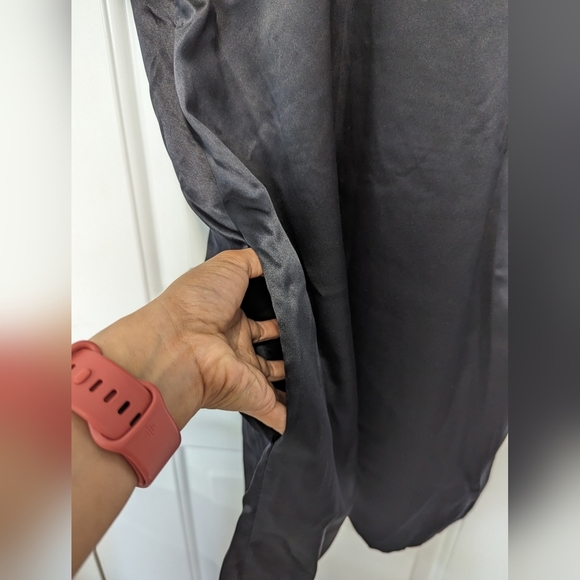 7 For All Mankind Mini Black Silk Dress​​ - Picture 4 of 10